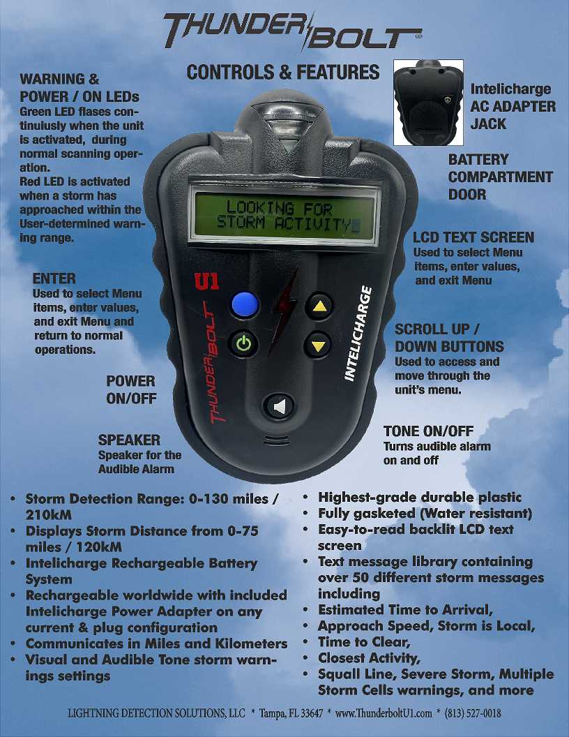 Thunderbolt U1 Storm And Lightning Detector