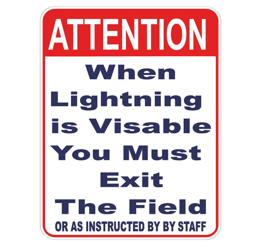 Sports Field Lightning Safety Sign